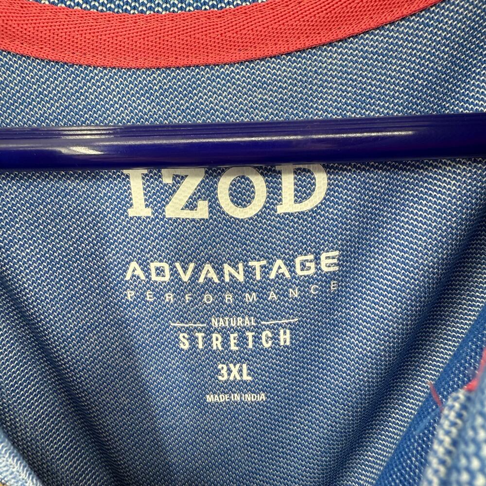 Izod Advantage Performance Size 3XL Natural Stretch Short Sleeve Polo Top Shirt - Picture 4 of 5